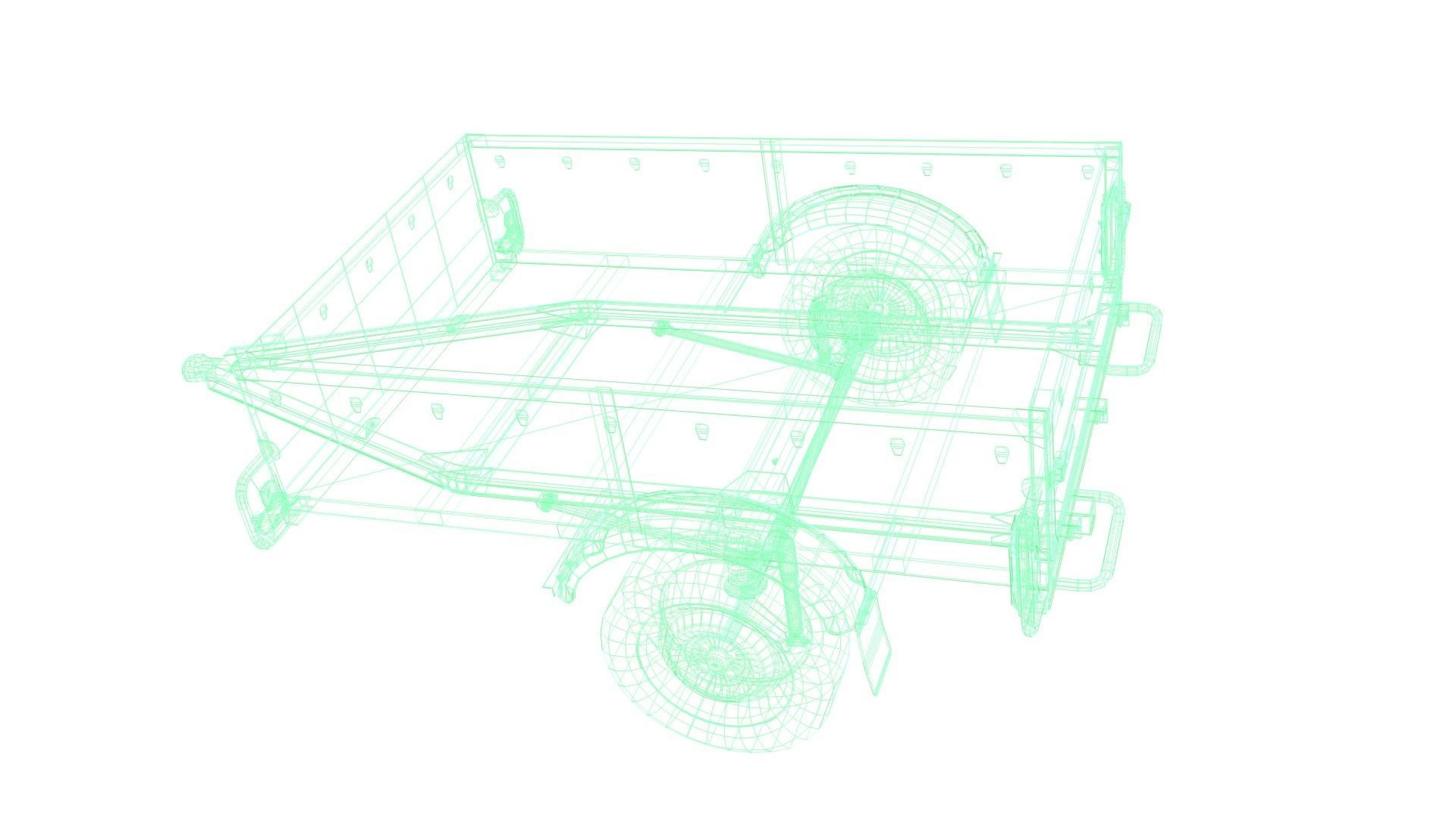 Trailer - Cargo Carrier Low-poly 3D model_43