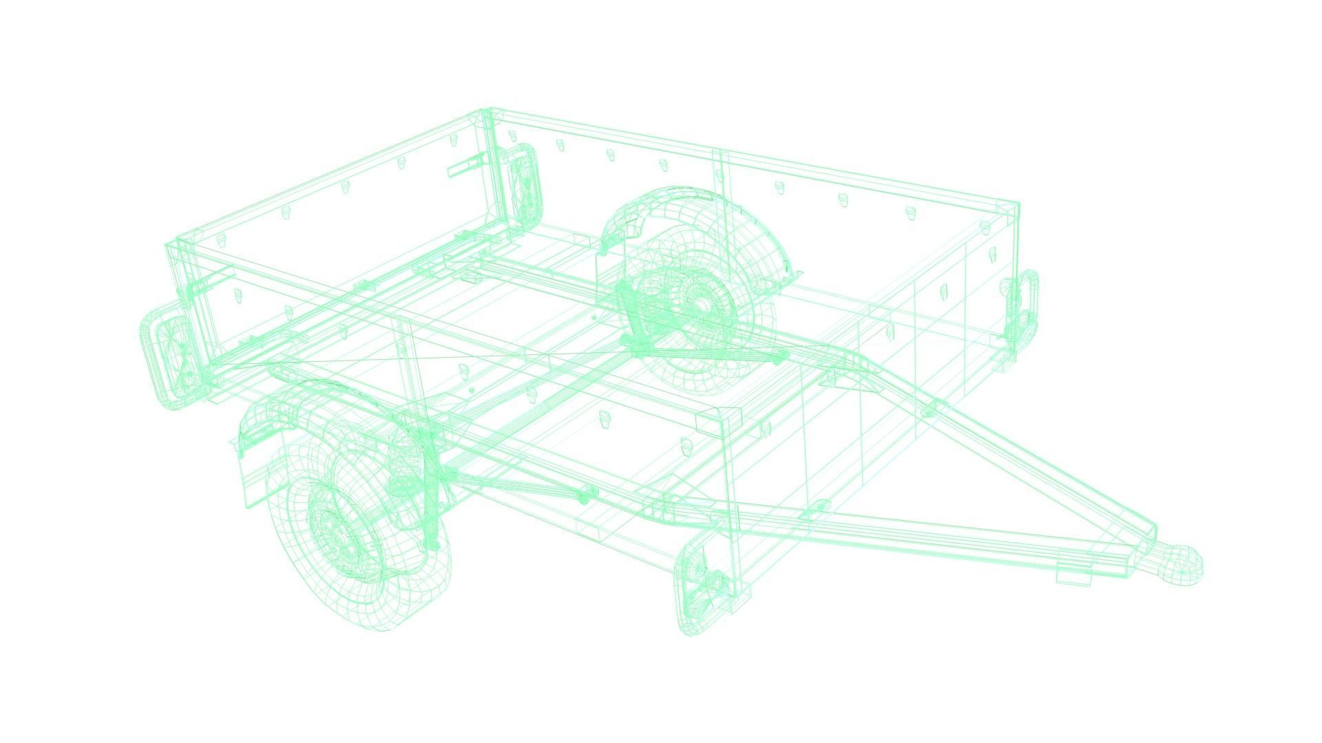 Trailer - Cargo Carrier Low-poly 3D model_54