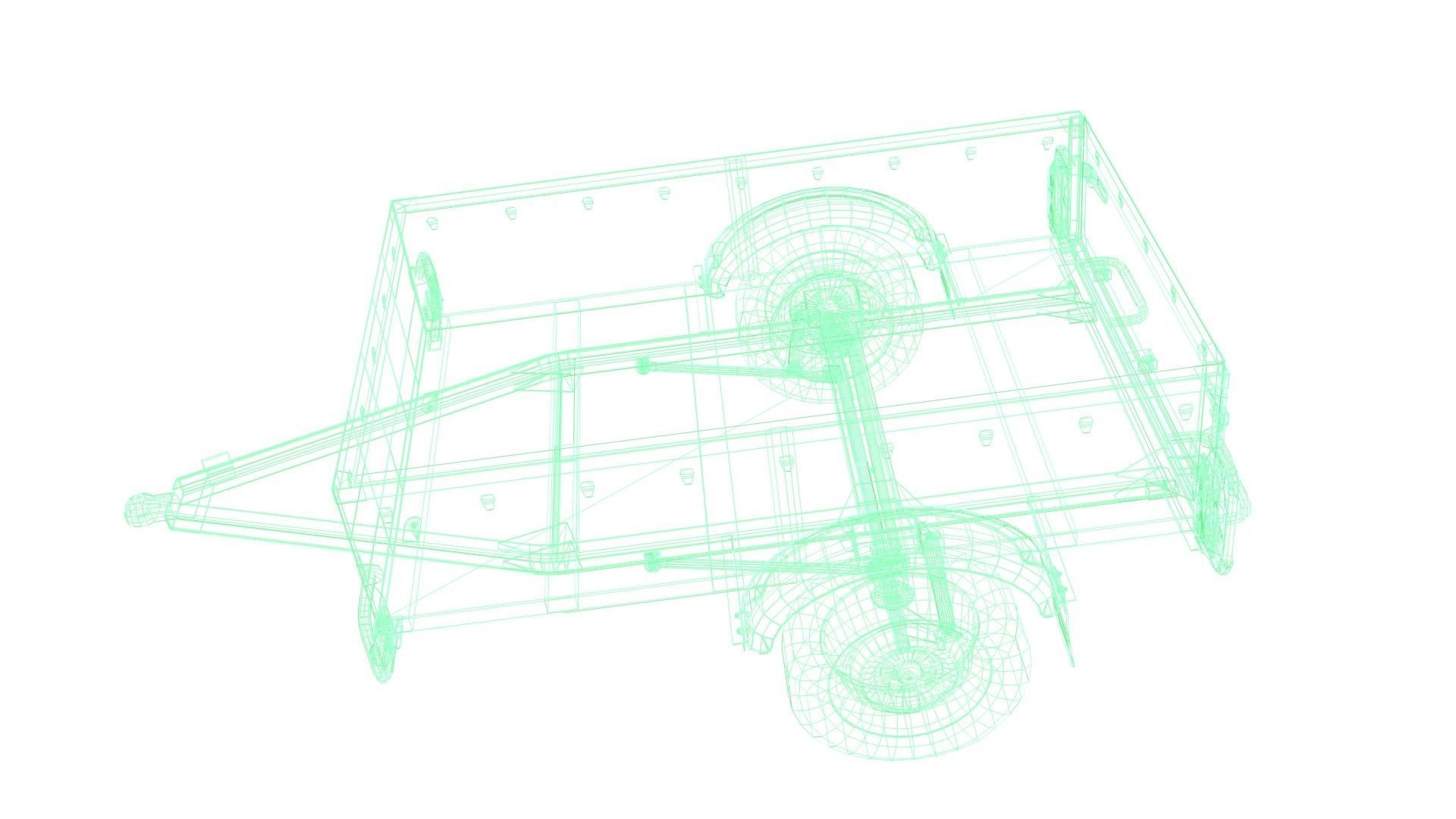 Trailer - Cargo Carrier Low-poly 3D model_41