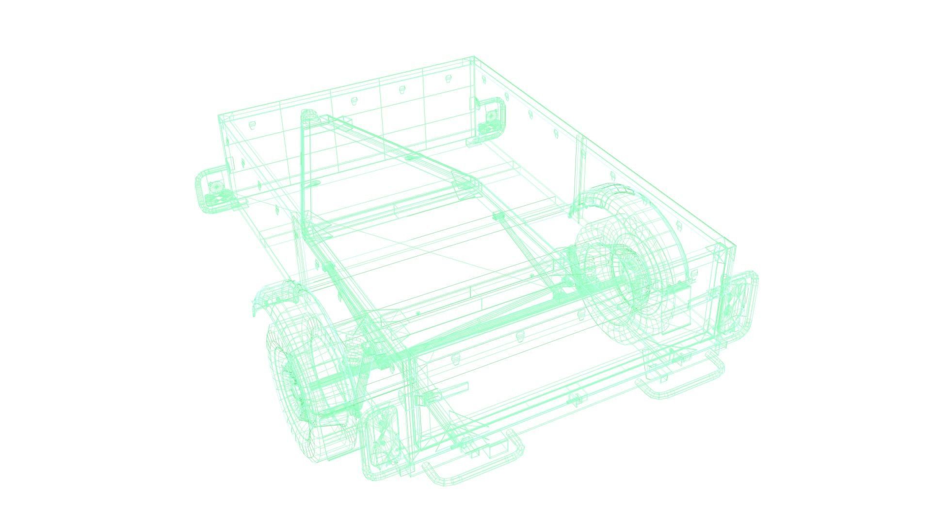 Trailer - Cargo Carrier Low-poly 3D model_46