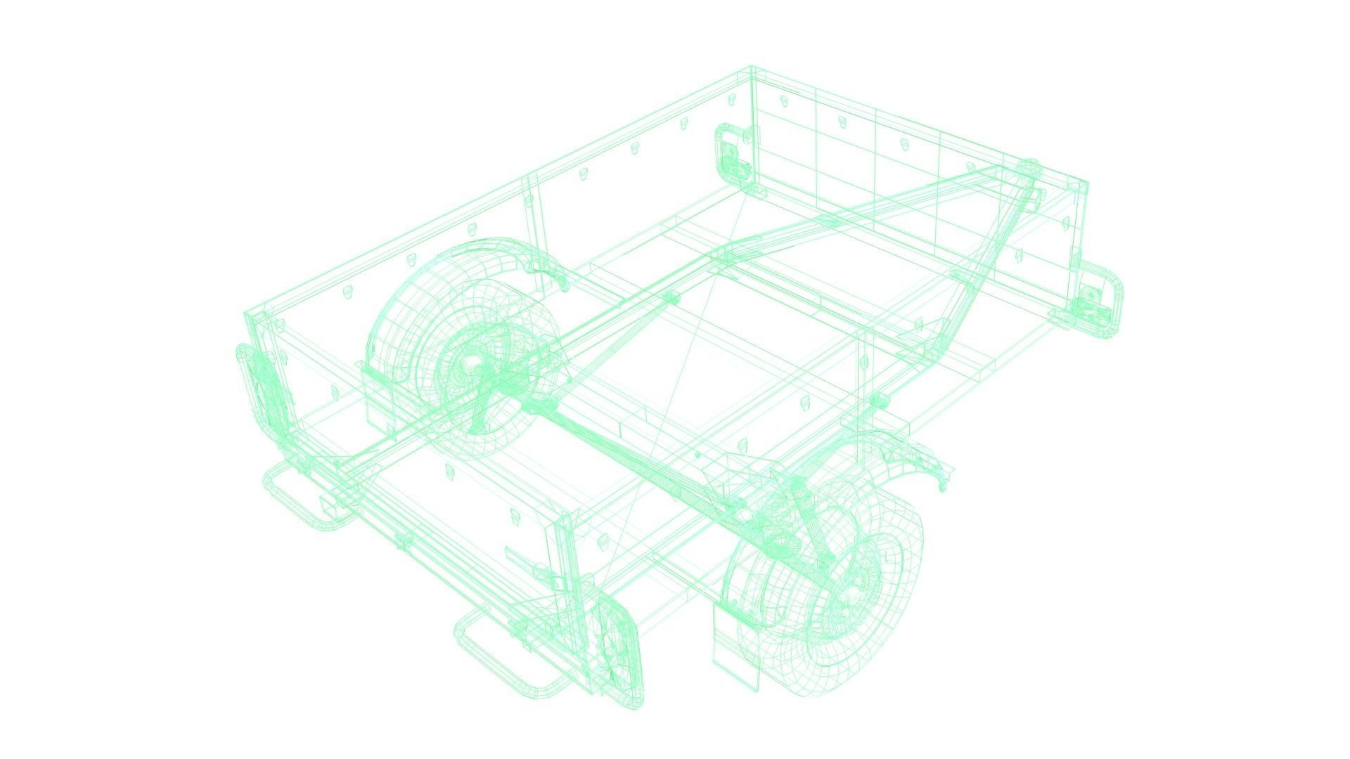 Trailer - Cargo Carrier Low-poly 3D model_50