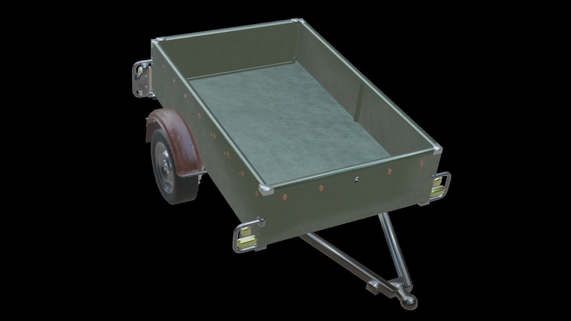 Trailer - Cargo Carrier Low-poly 3D model_31