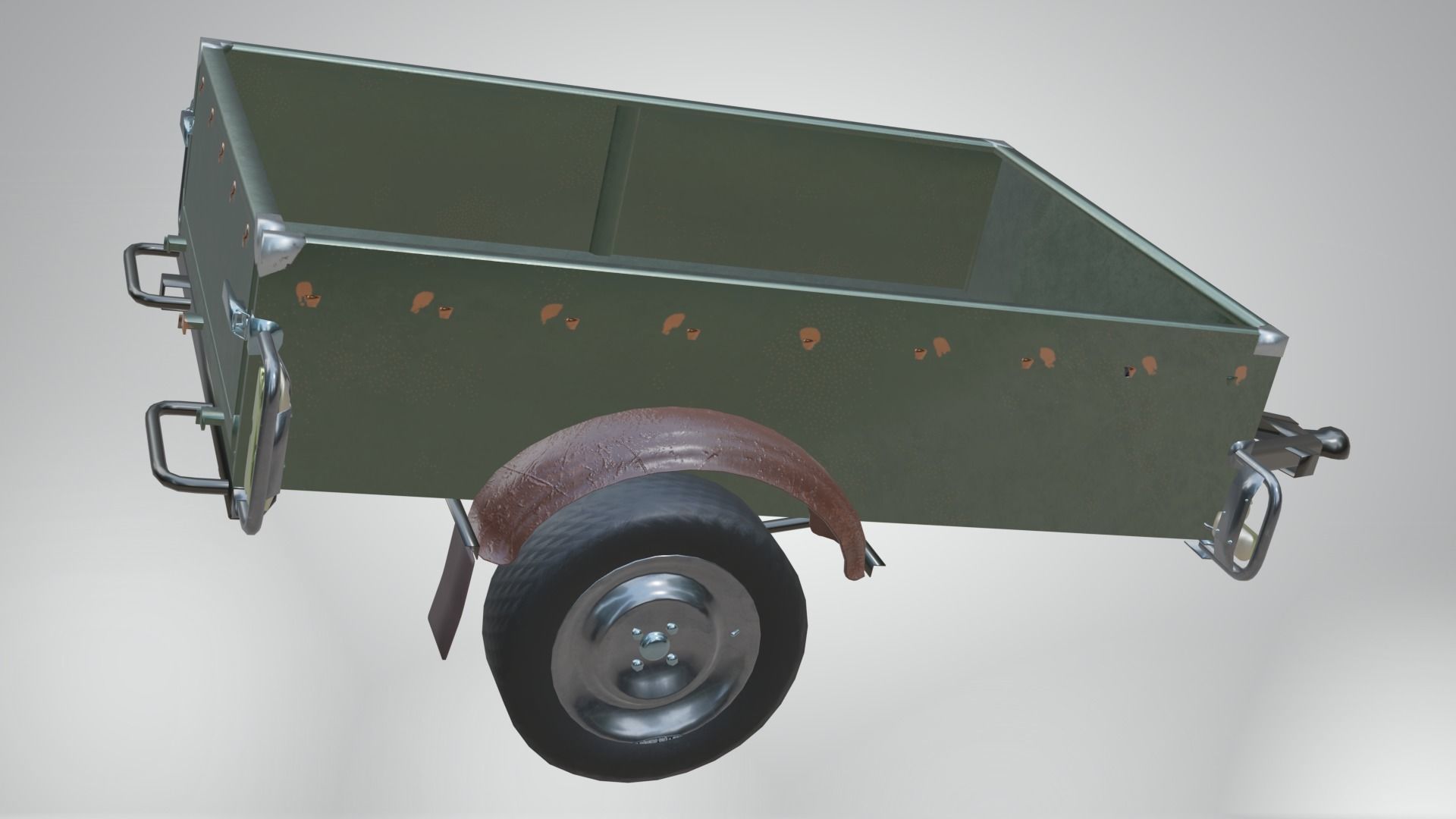 Trailer - Cargo Carrier Low-poly 3D model_24