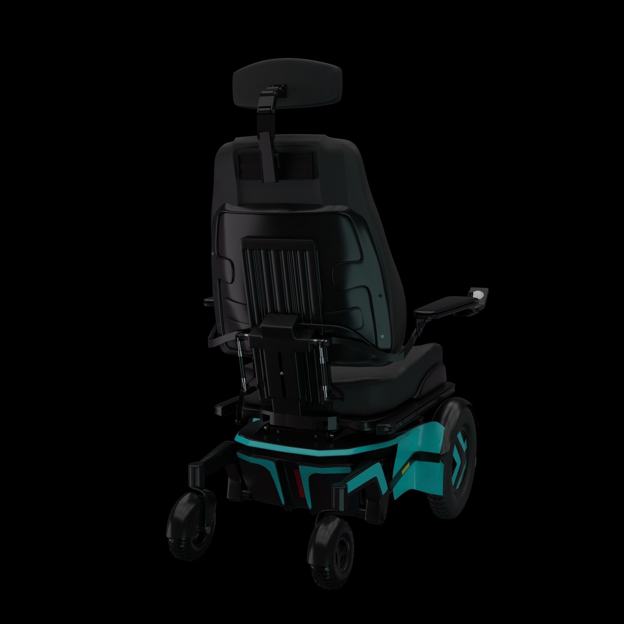wheel-chair electric wheelchair - teal Free 3D model