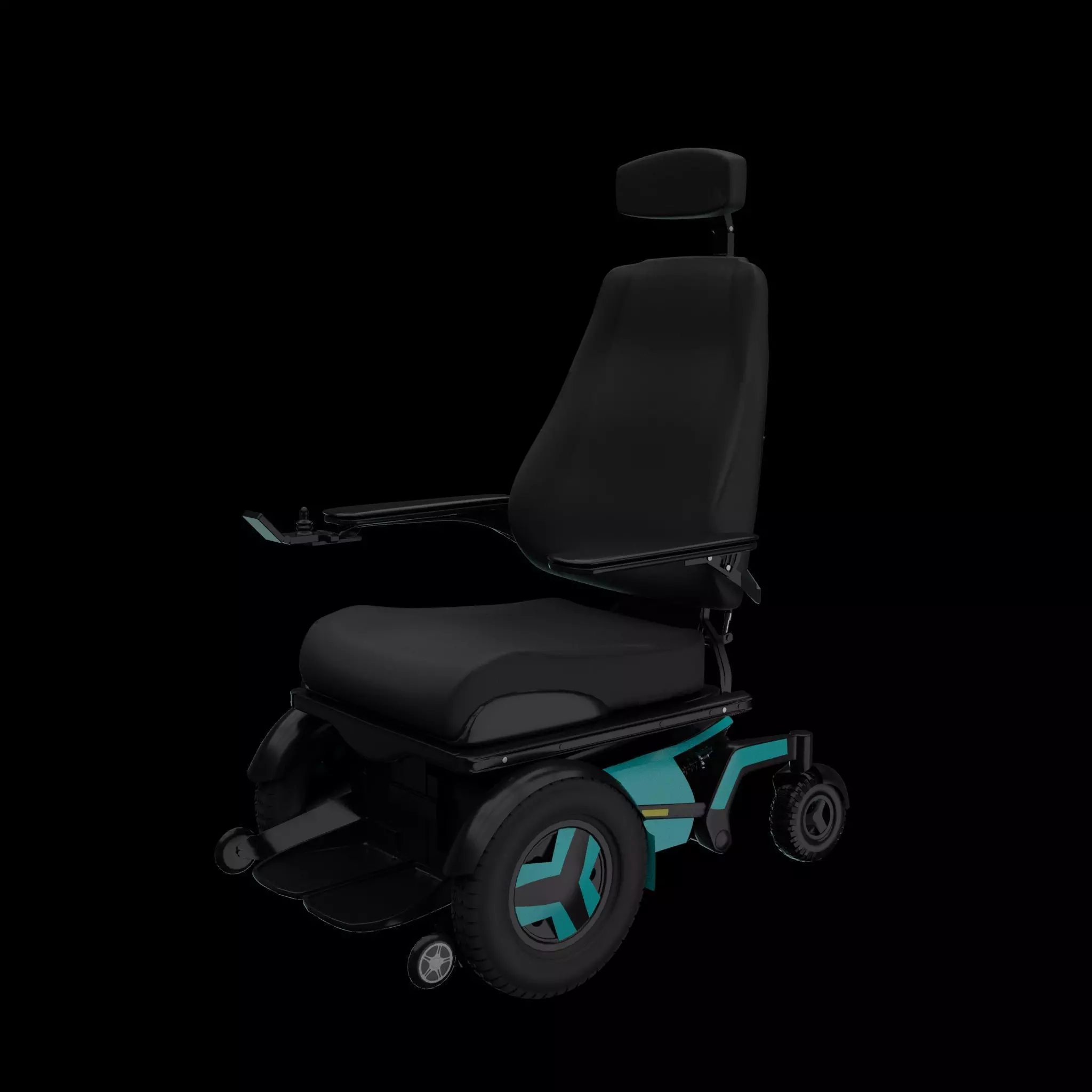 wheel-chair electric wheelchair - teal Free 3D model