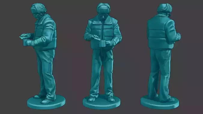 Actual Male Truck Driver AMTD 006 3D print model