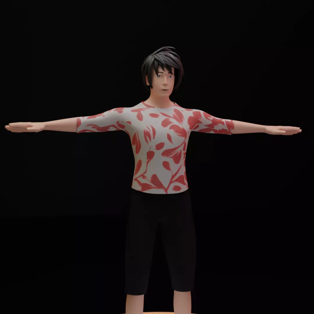 Stylized Male Character Game Assets  Low-poly 3D model 3D model_0