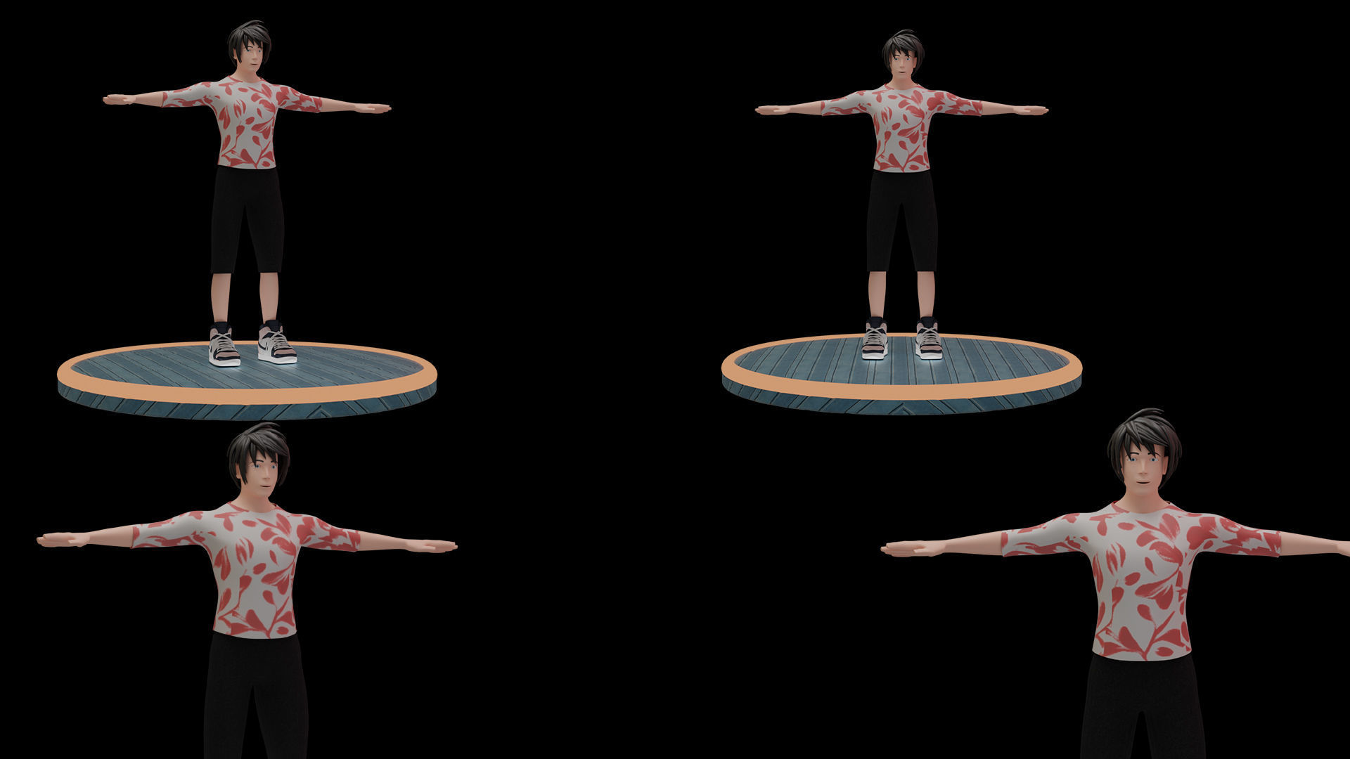 Stylized Male Character Game Assets  Low-poly 3D model 3D model_11