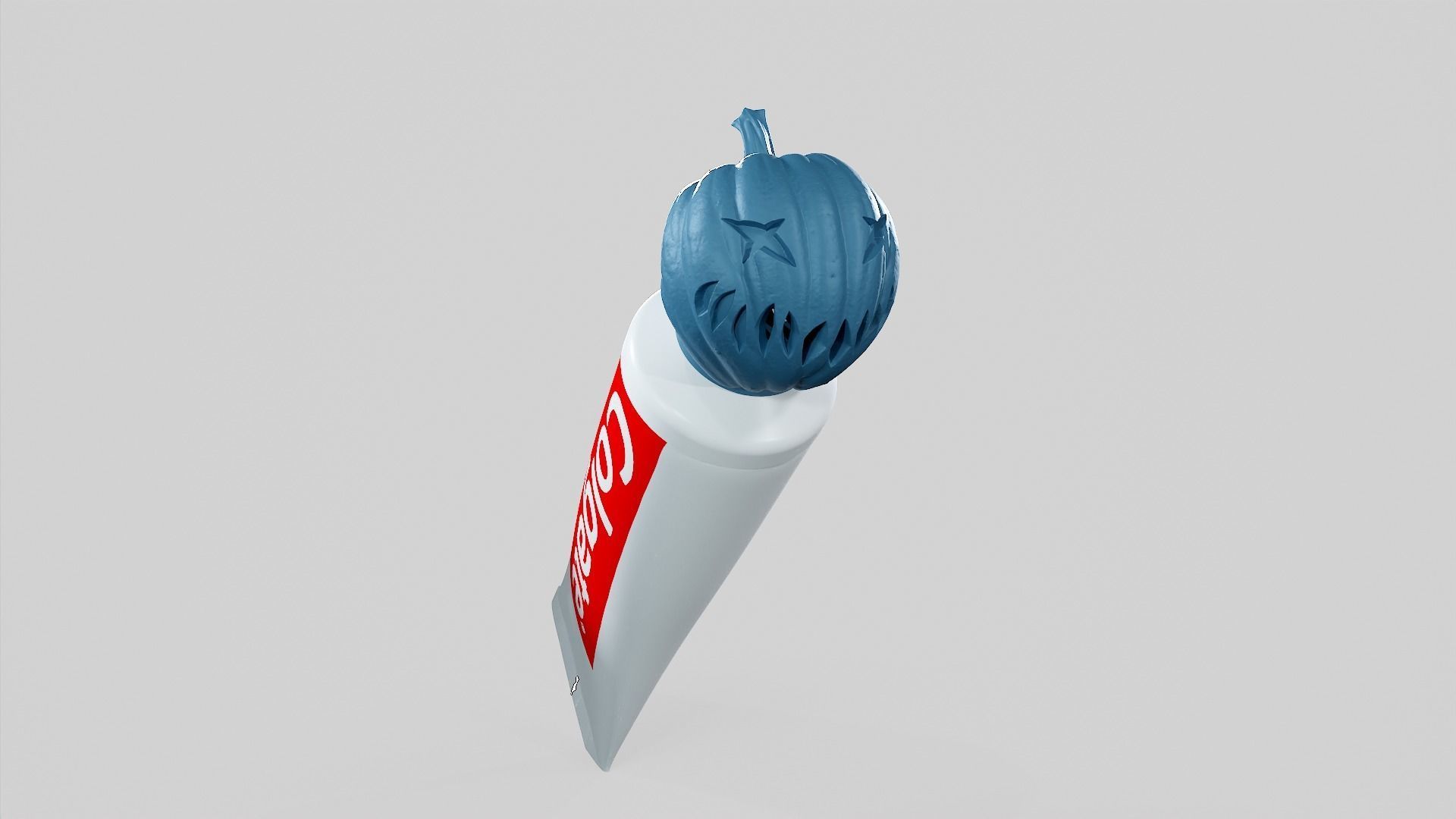 Pumpkin - Toothpaste Cup 02 STL 3D print model_4