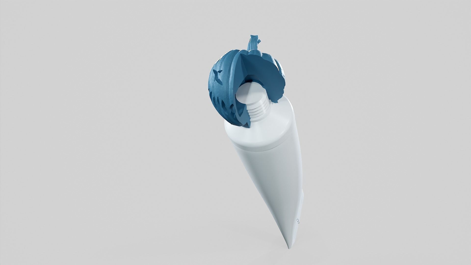 Pumpkin - Toothpaste Cup 02 STL 3D print model_38