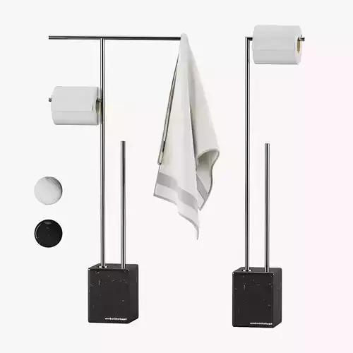 Antonio Lupi BIVIOCOMBI holder for brush  towels  paper roll Low-poly 3D model