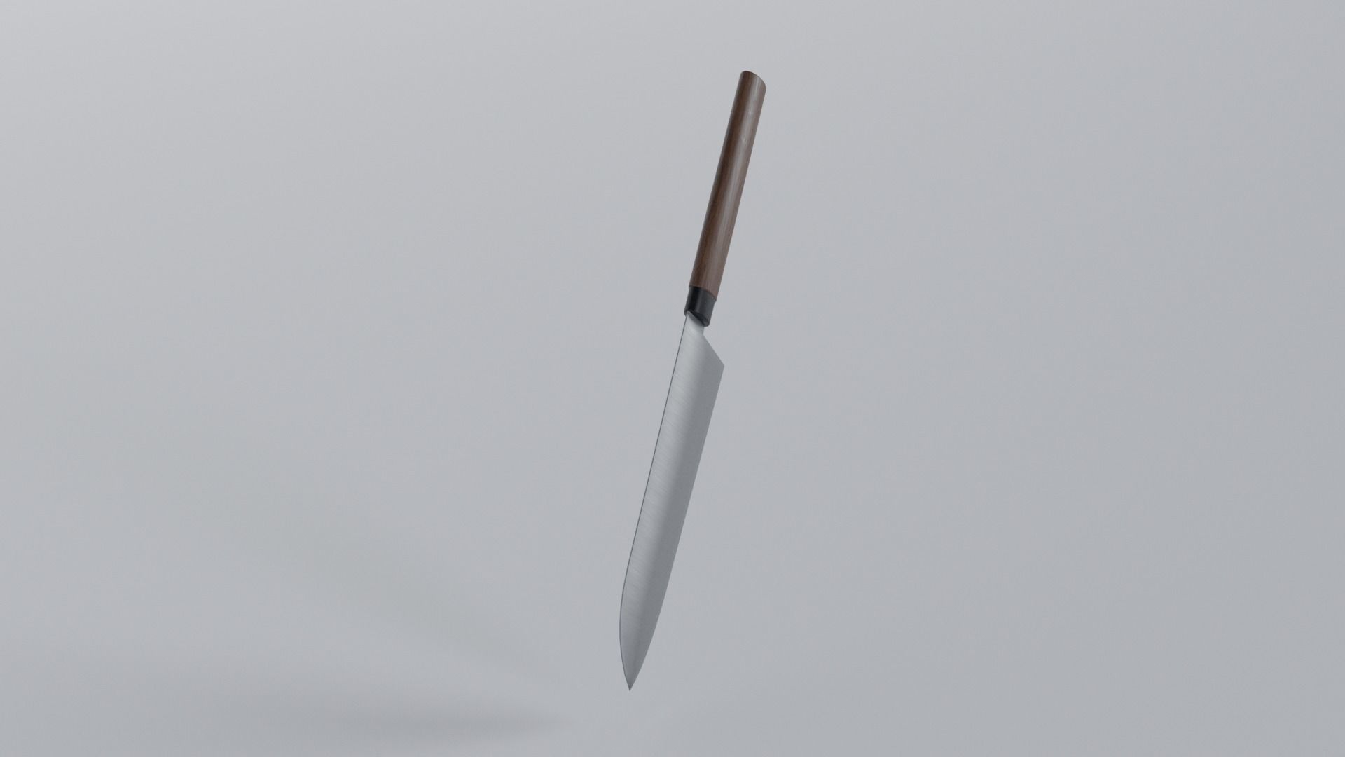 kitchen knife Low-poly 3D model_1