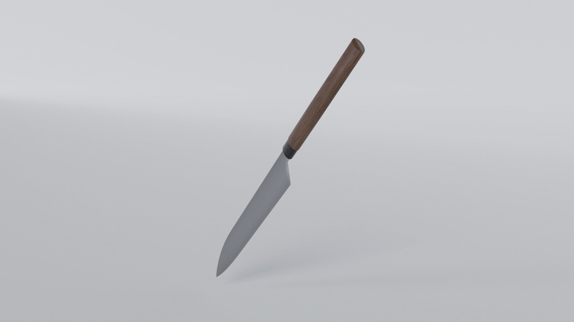 kitchen knife Low-poly 3D model_2