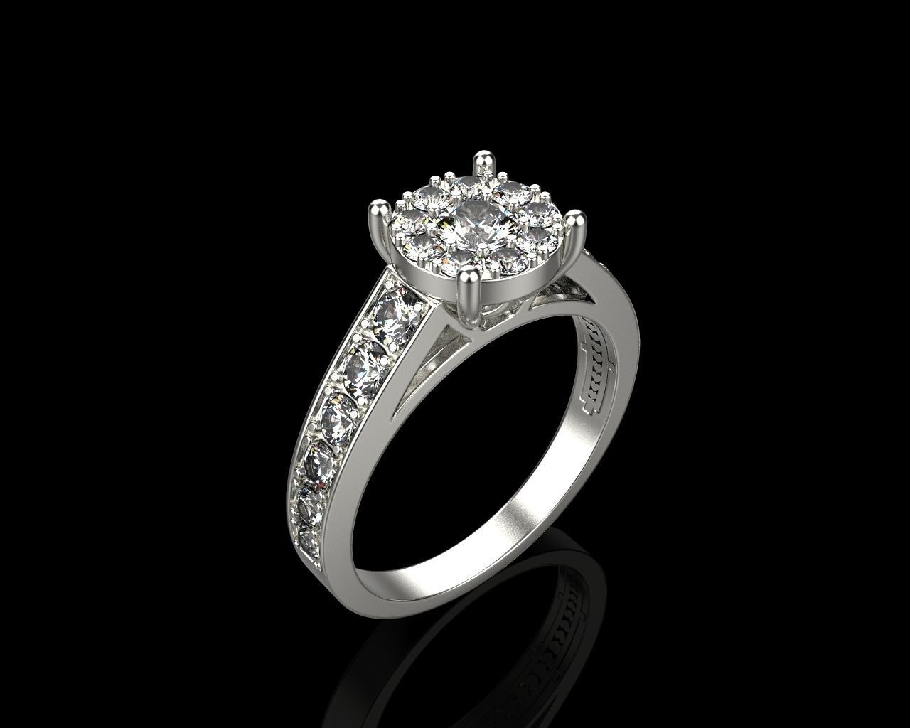 A ring with diamond 62 3D print model_4