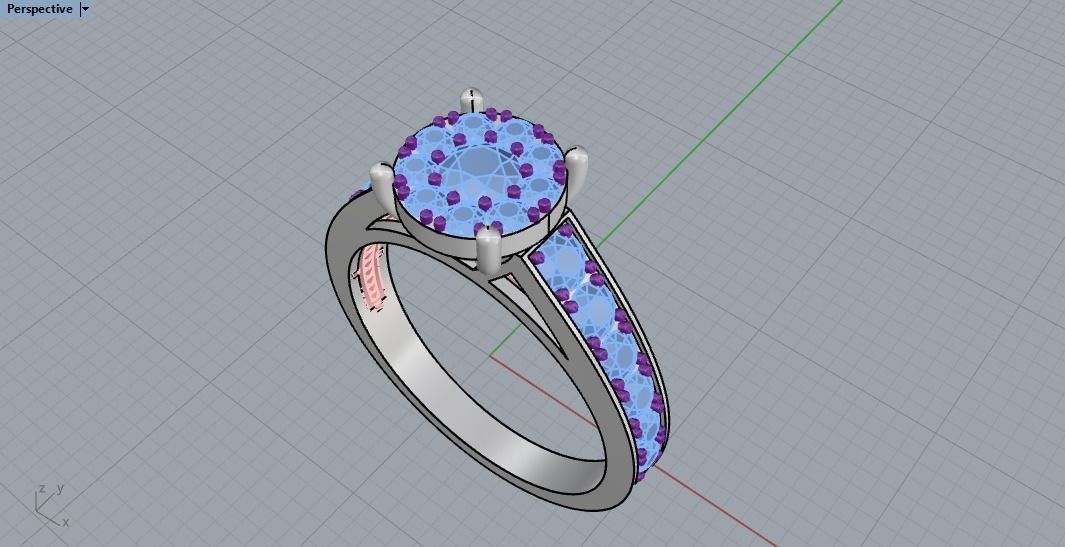 A ring with diamond 62 3D print model_12