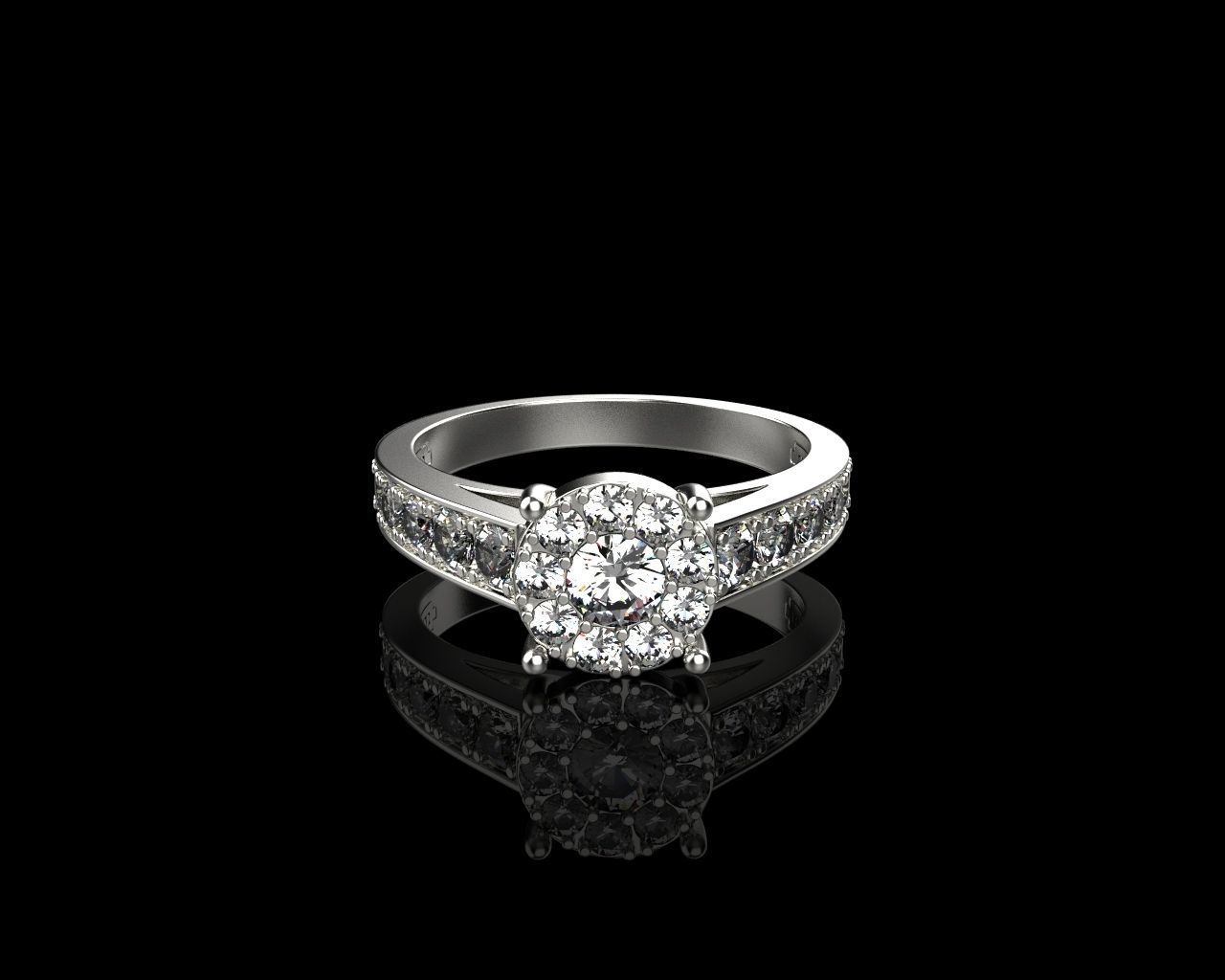 A ring with diamond 62 3D print model_3