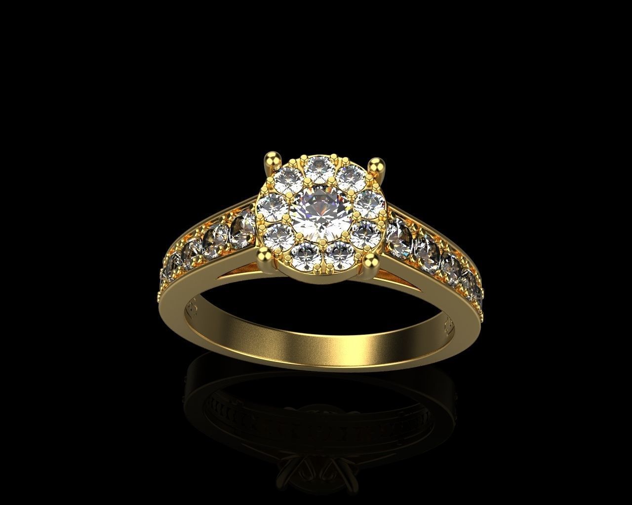 A ring with diamond 62 3D print model_7