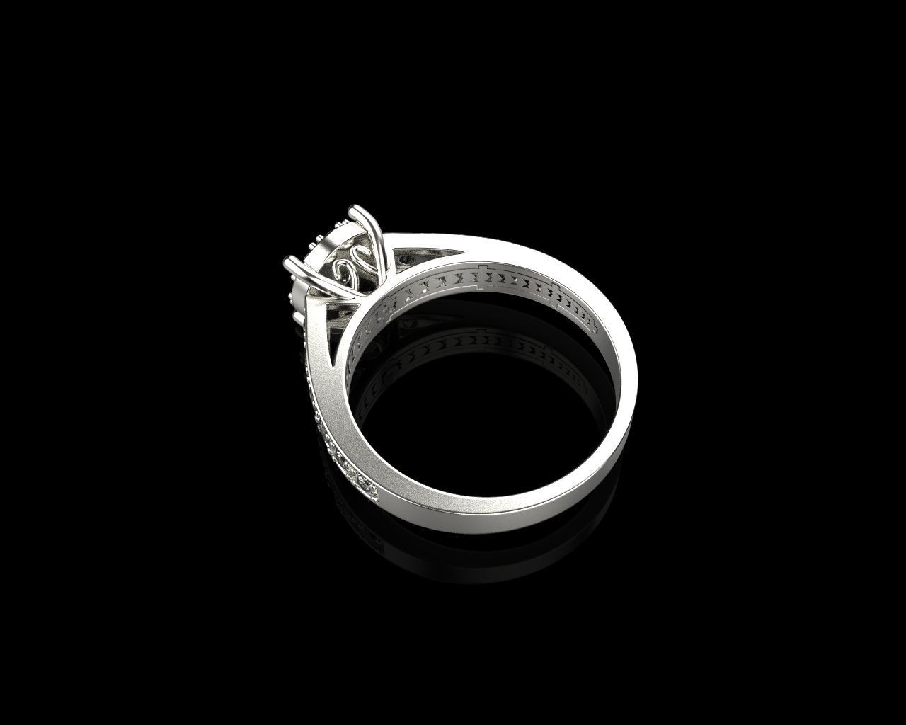 A ring with diamond 62 3D print model_5