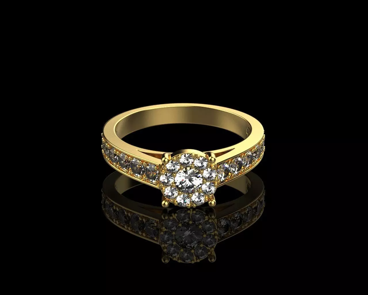 A ring with diamond 62 3D print model_0