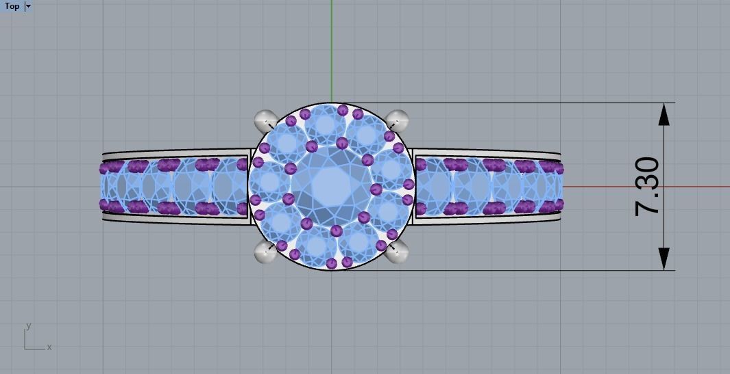 A ring with diamond 62 3D print model_11