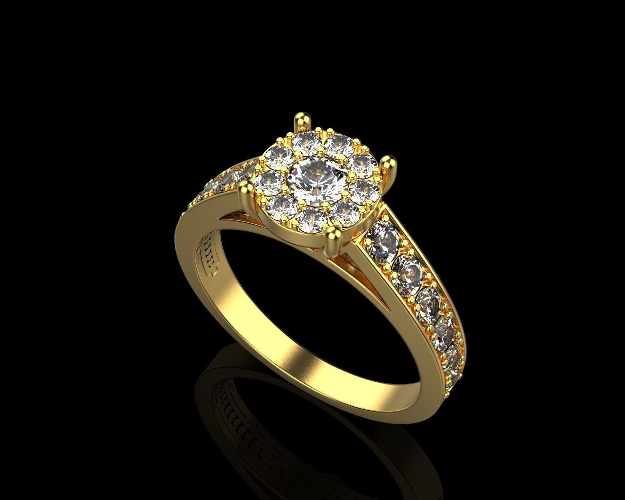 A ring with diamond 62 3D print model_6