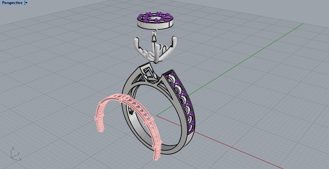 A ring with diamond 62 3D print model_13