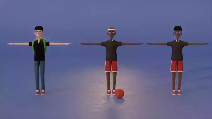 Basketball players Pack - fully rigged