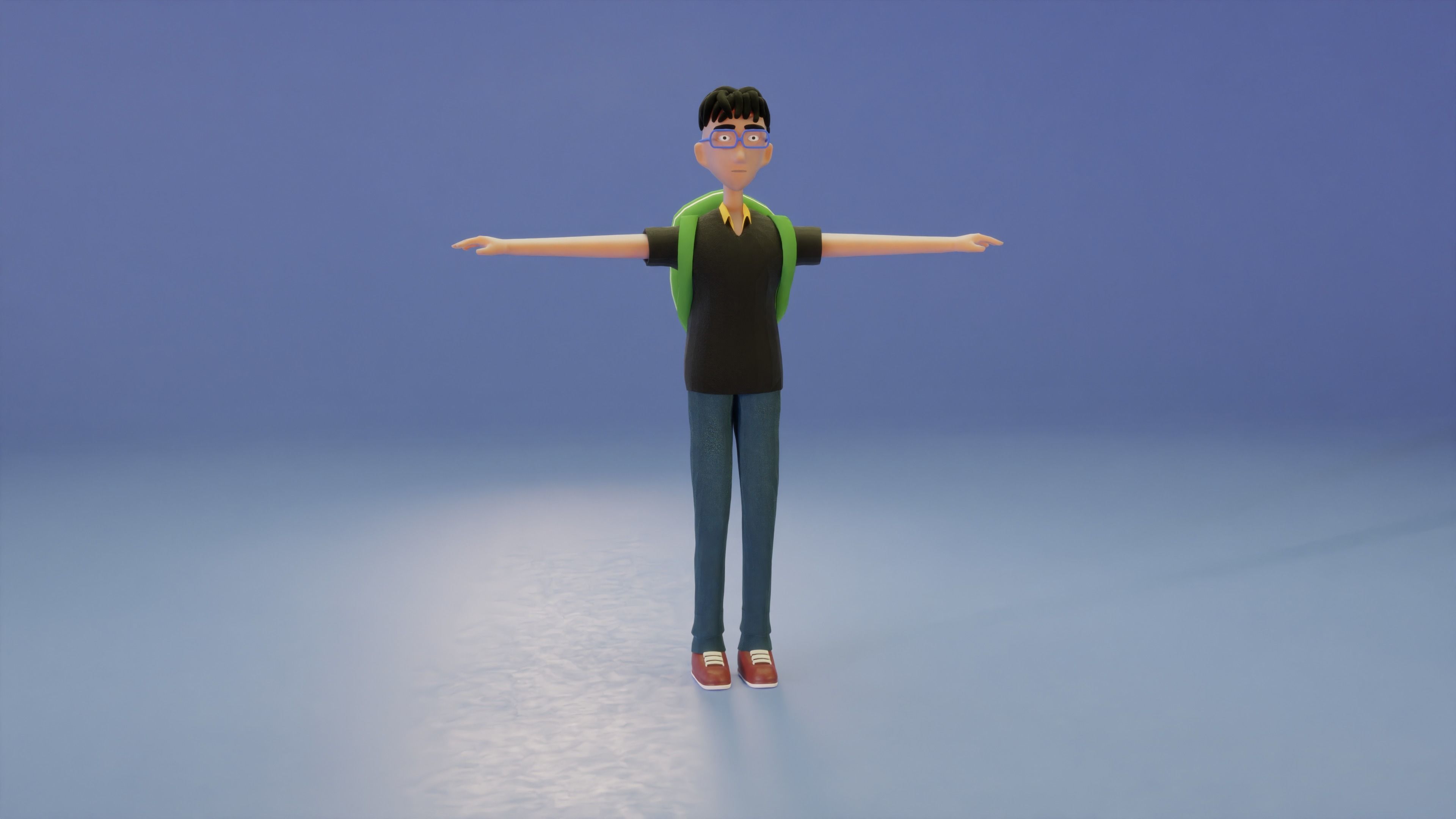 Basketball players Pack - fully rigged Low-poly 3D model_5