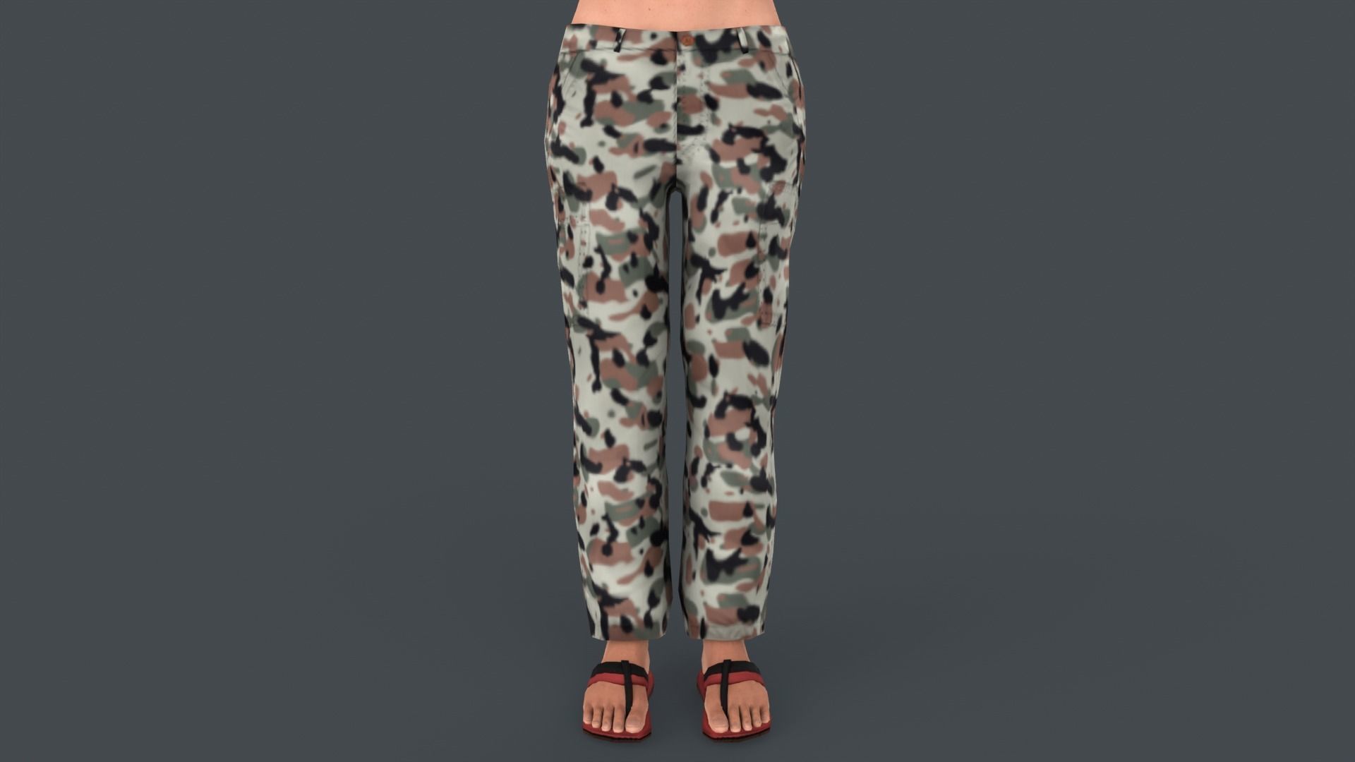 Commander Anita Character Low-poly 3D model_7