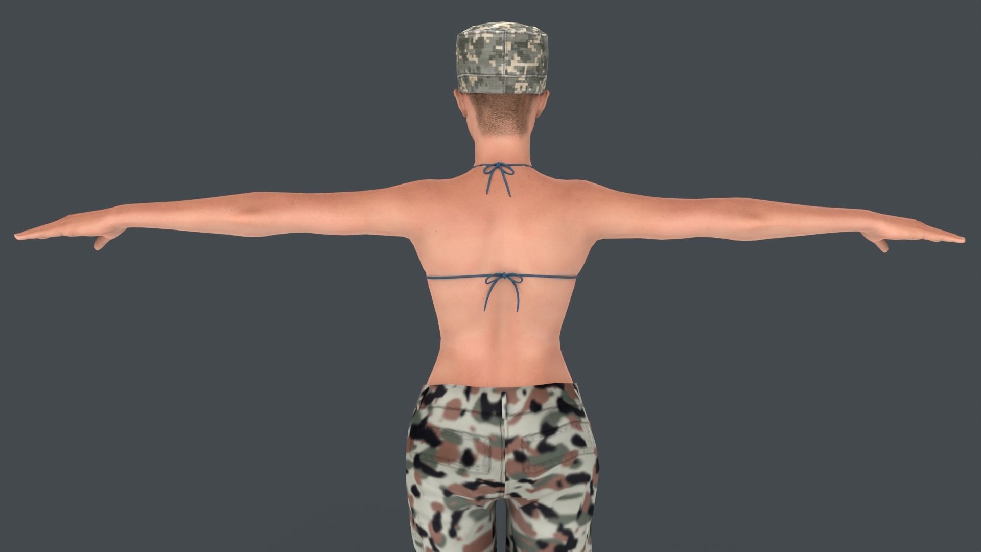 Commander Anita Character Low-poly 3D model_8