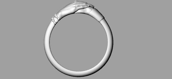 ring with hands  3D print model_3