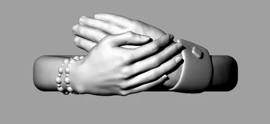 ring with hands  3D print model_0