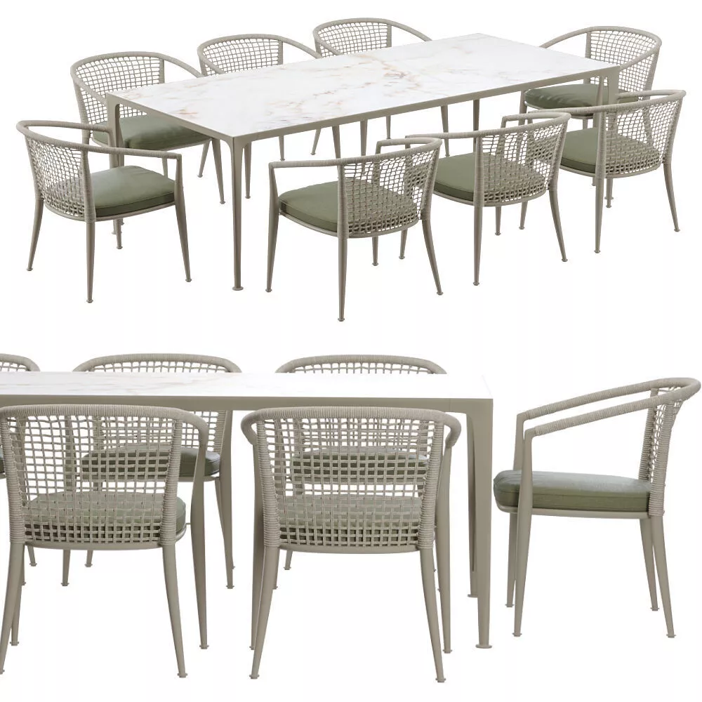 b and b italia Erica 19 Dining table 3D model