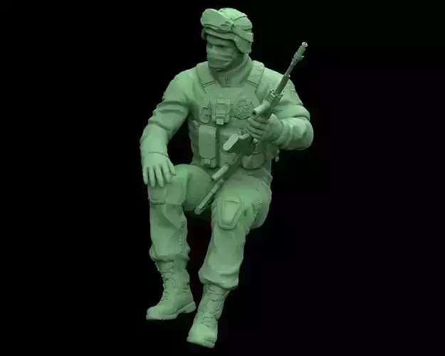 UKRAINIAN Tank Commander 3D print model