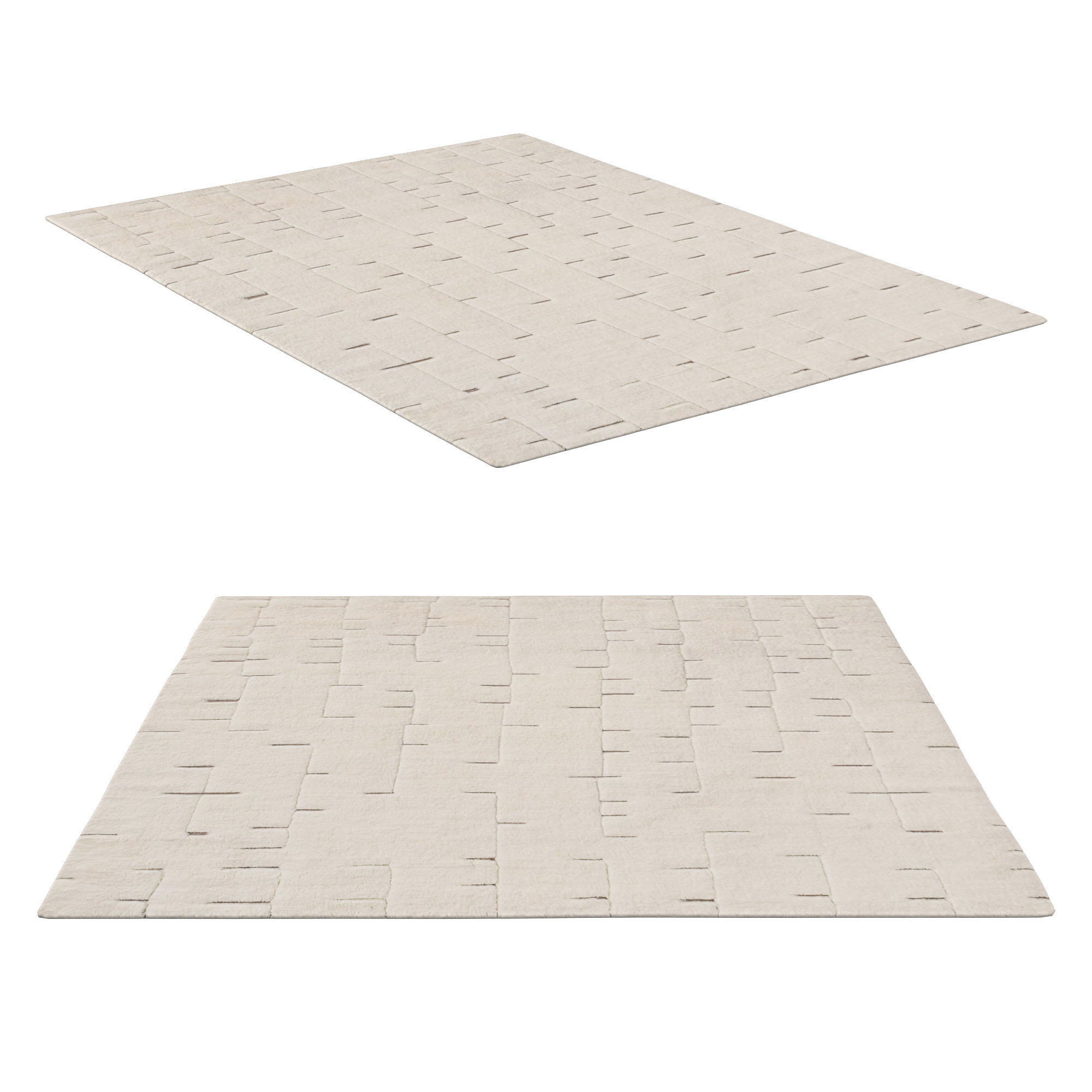 HADYA HAND-KNOTTED WOOL RUG 3D model_6