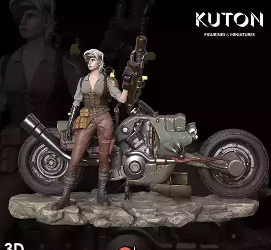 VIOLA kuton figure with motorcycle