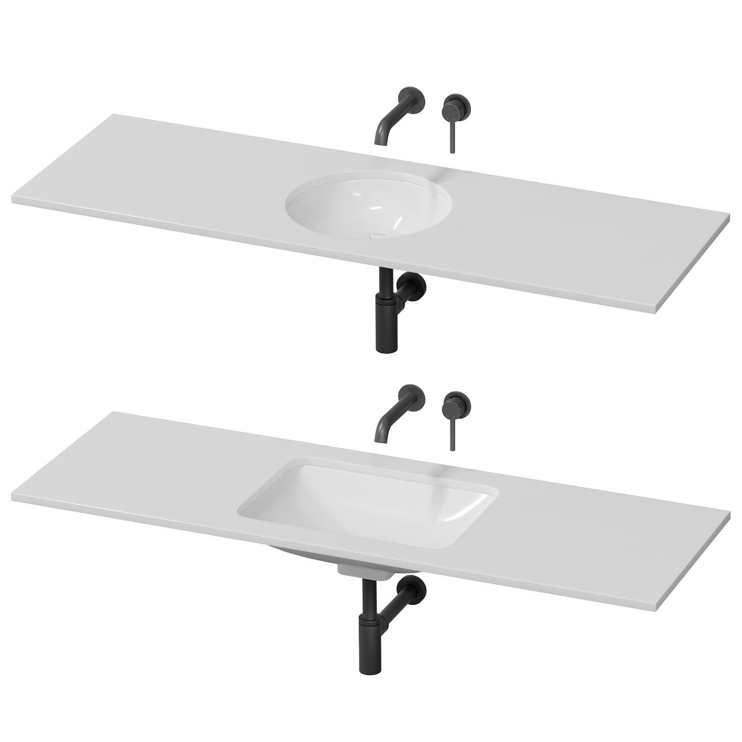 Salini Marea washbasin 3D model_1