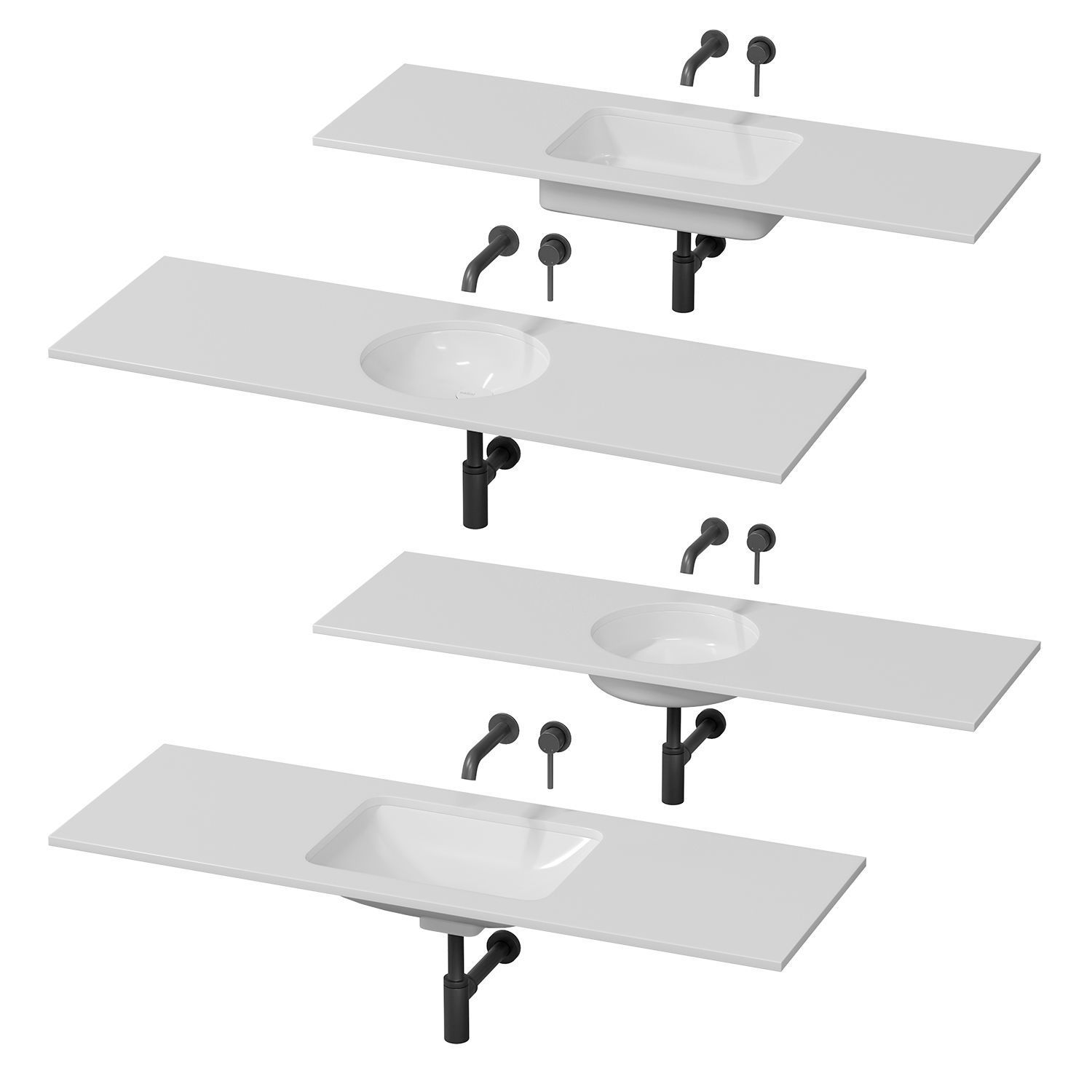 Salini Marea washbasin 3D model_2