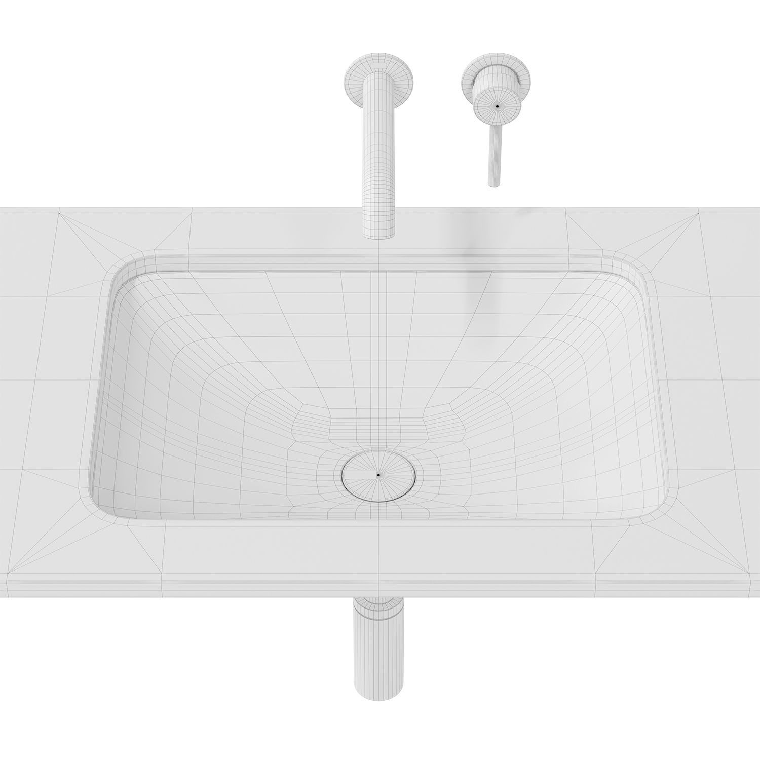 Salini Marea washbasin 3D model_5