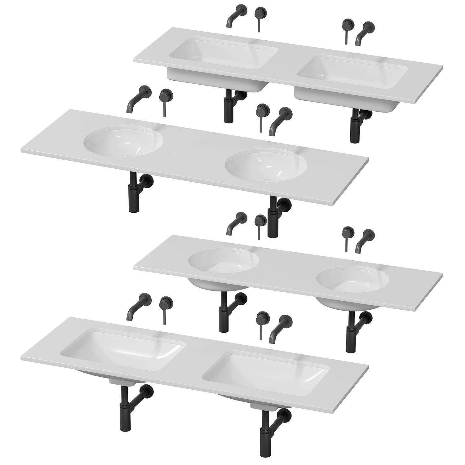 Salini Marea washbasin 3D model_3