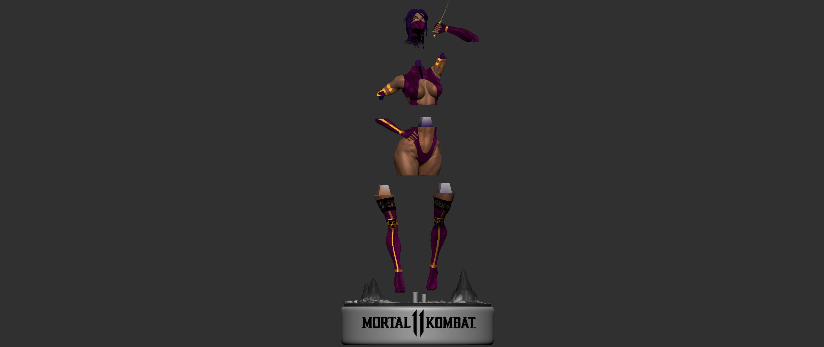 Mortal Kombat Mileena 3D print model 3D print model_3