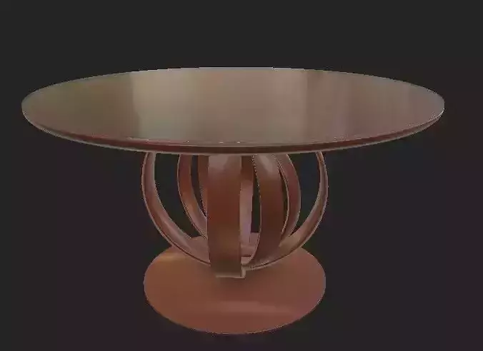 Table round with circular base
