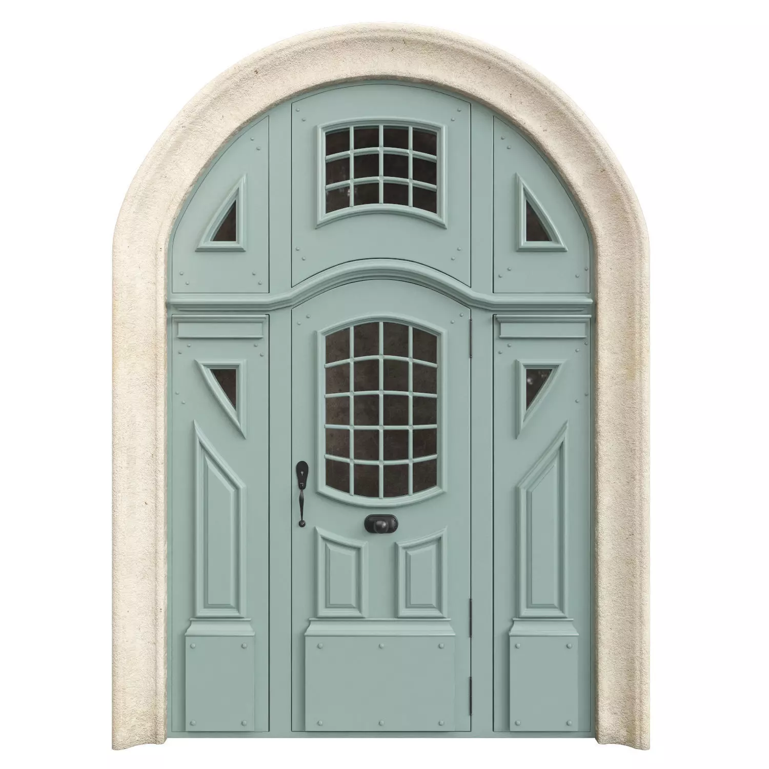 Entrance classic door 83 3D model_0