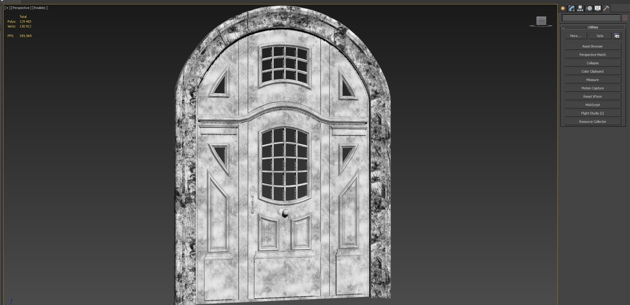 Entrance classic door 83 3D model_12