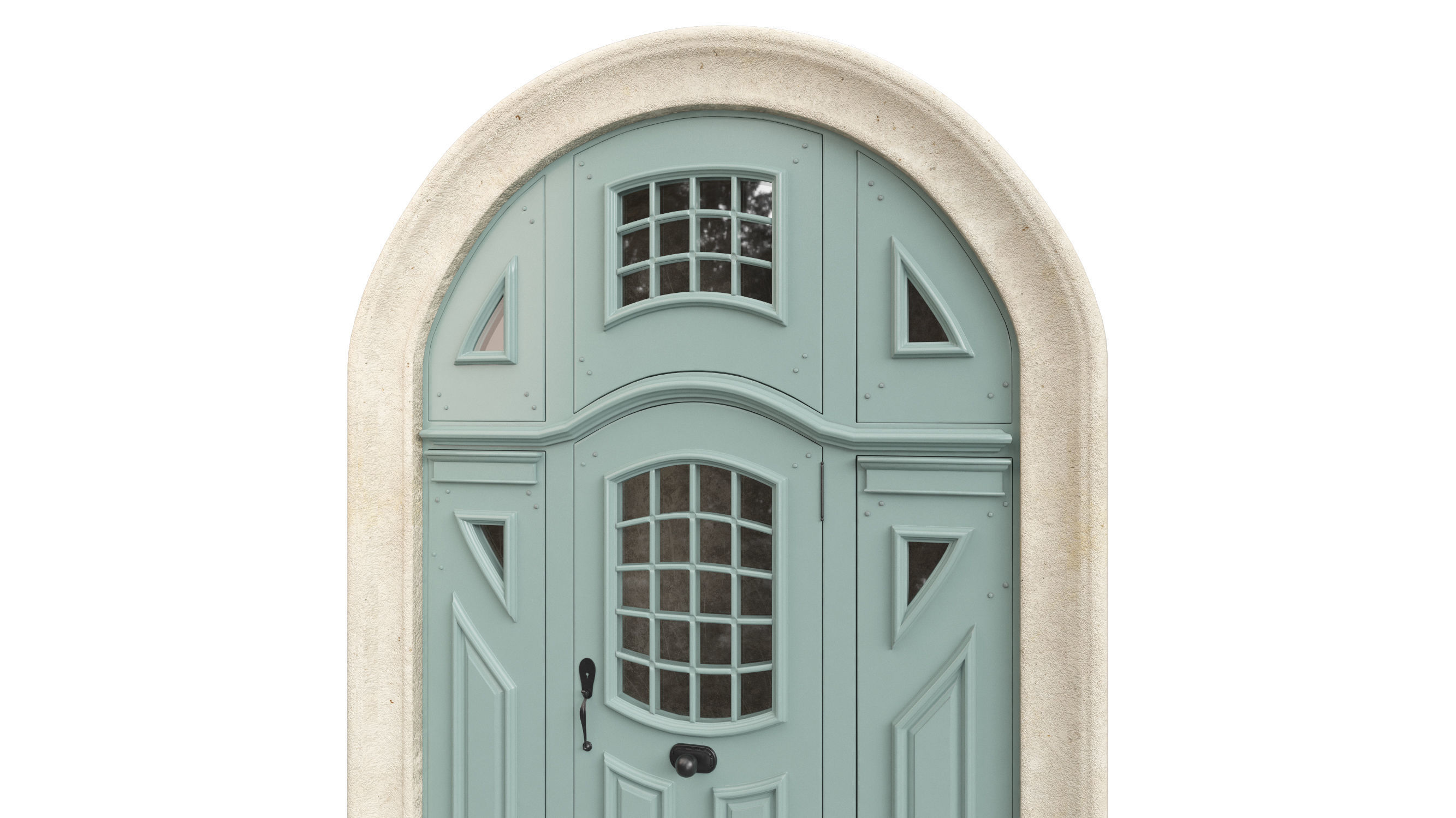Entrance classic door 83 3D model_1