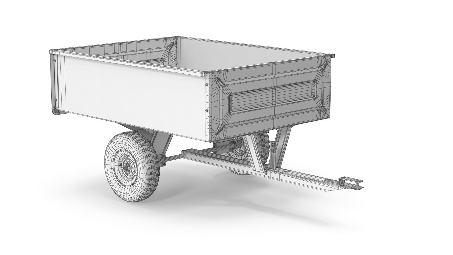 Dump Cart Low-poly 3D model_6