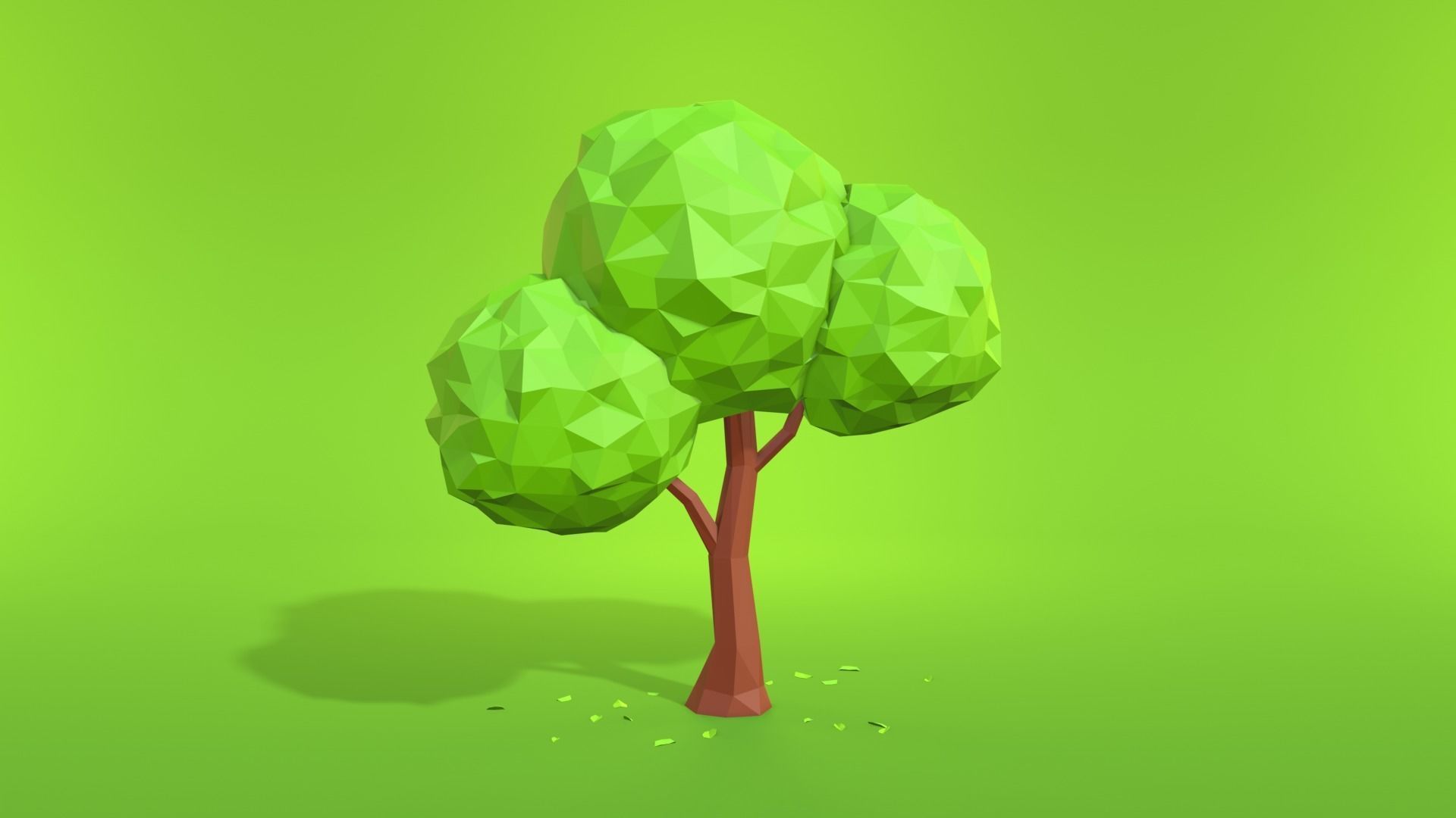 TREE PACK Free low-poly 3D model_3