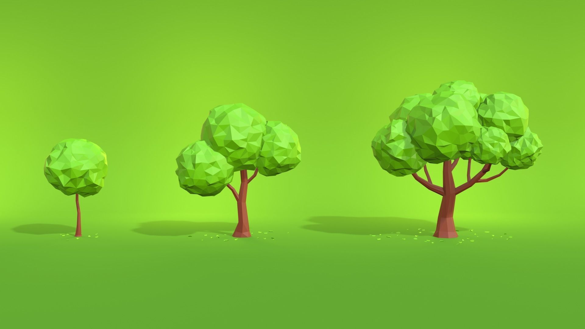 TREE PACK Free low-poly 3D model_1