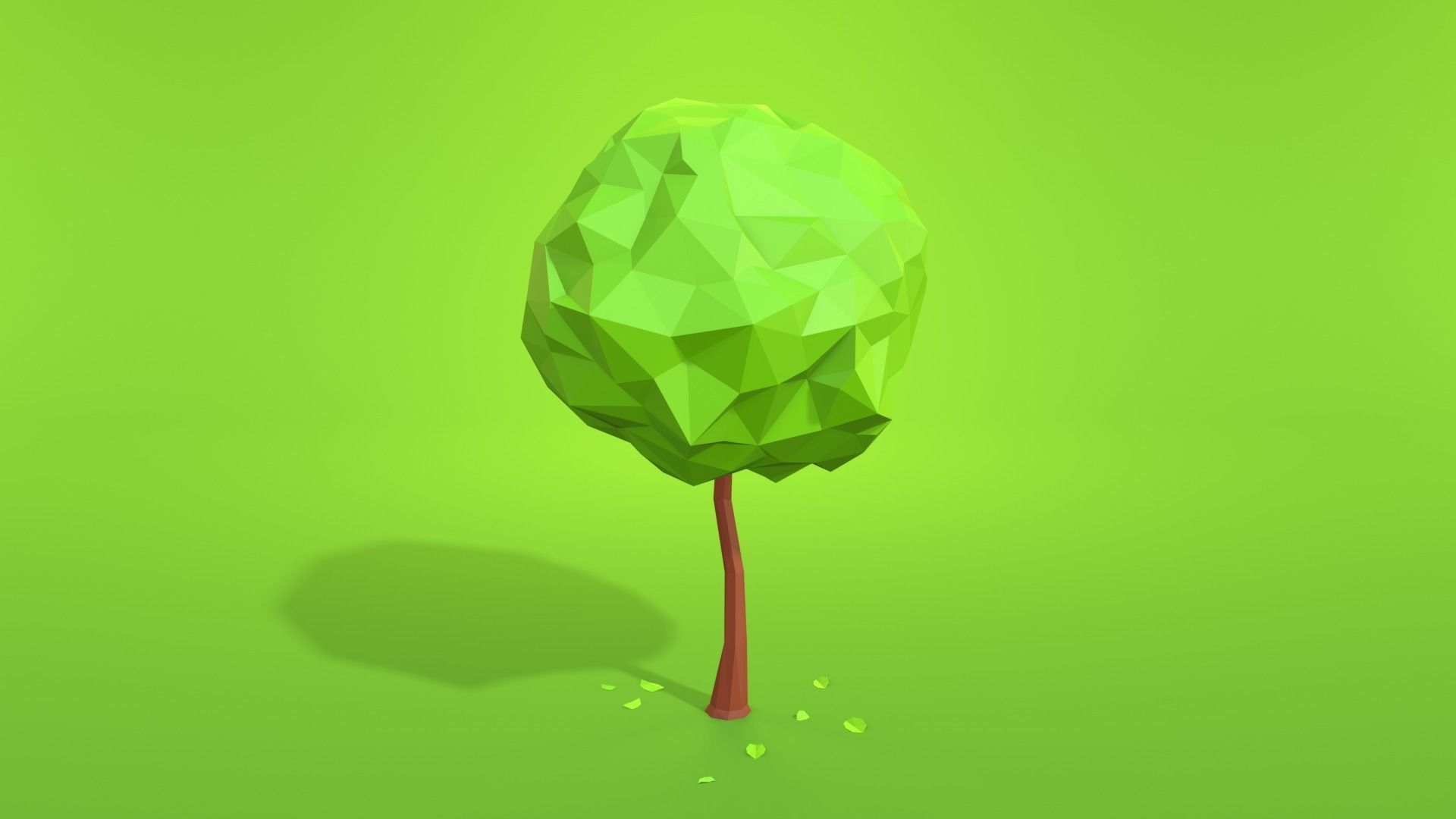 TREE PACK Free low-poly 3D model_2