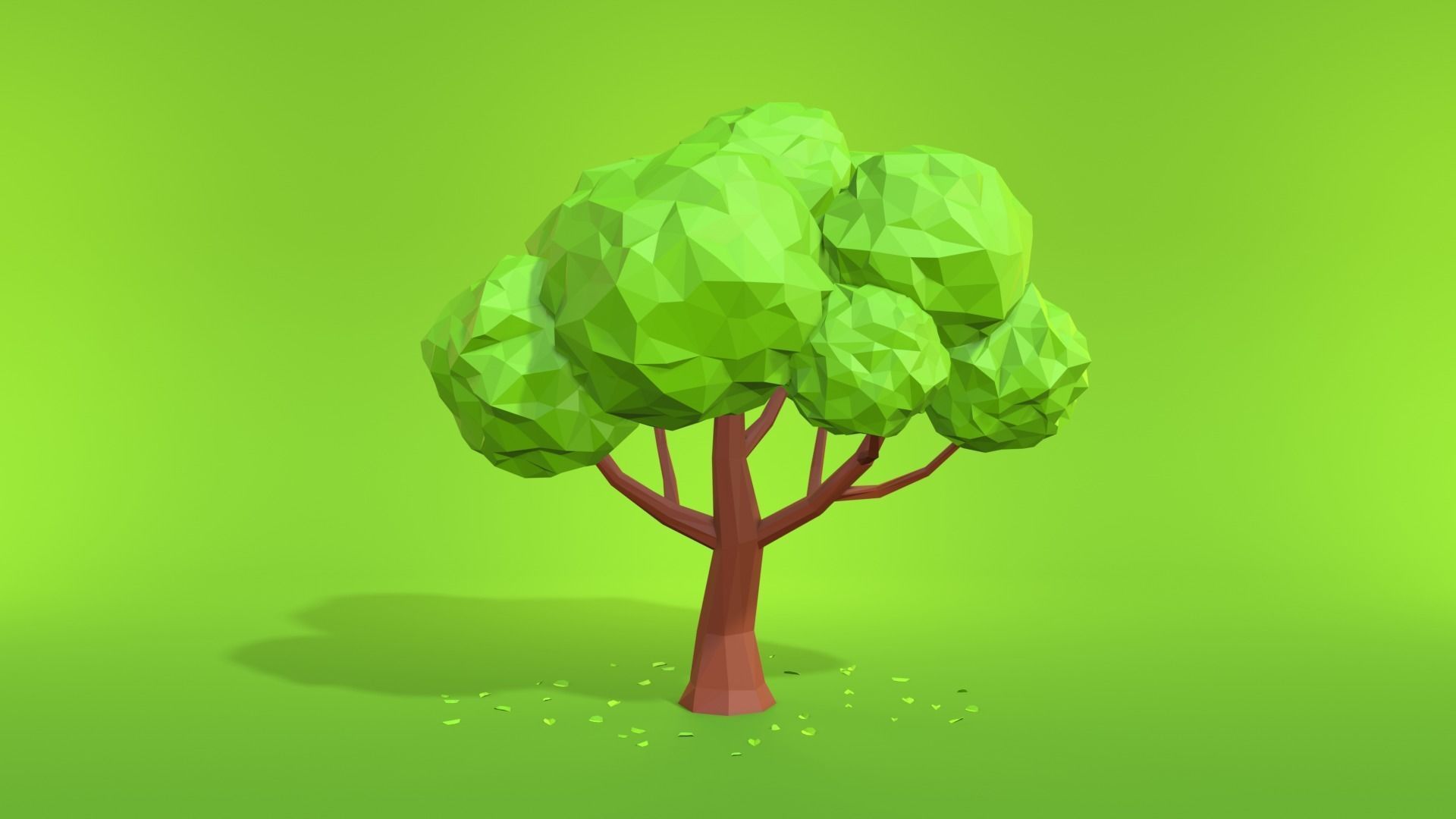 TREE PACK Free low-poly 3D model_4